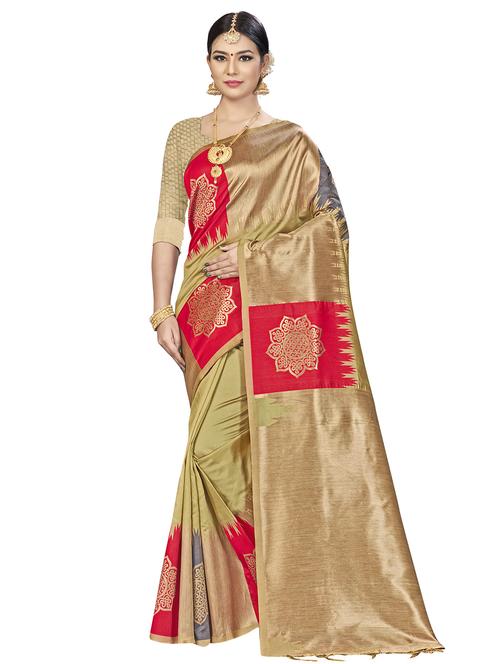 self design banarasi saree with blouse - 16817025 - Standard Image - 1