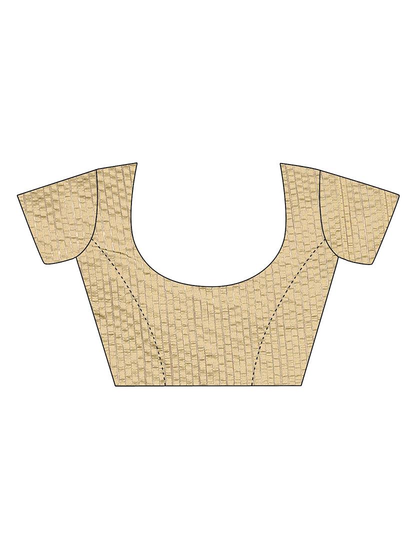 self design banarasi saree with blouse - 16817025 - Zoom Image - 3