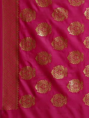 self design banarasi saree with blouse - 16817034 - Standard Image - 3