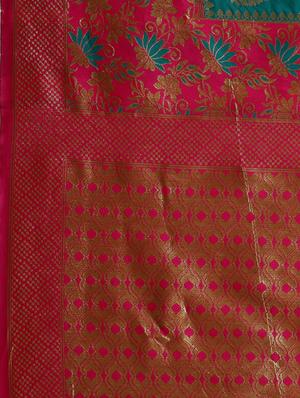 self design banarasi saree with blouse - 16817034 - Standard Image - 4