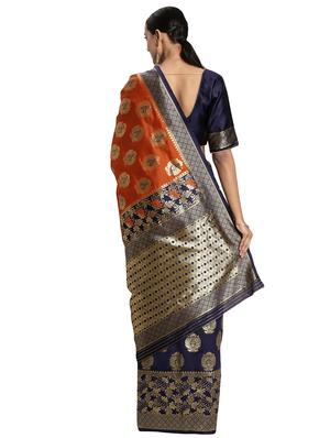 self design banarasi saree with blouse - 16817035 - Standard Image - 2