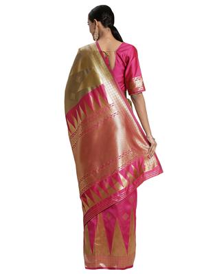 self design banarasi saree with blouse - 16817039 - Standard Image - 2