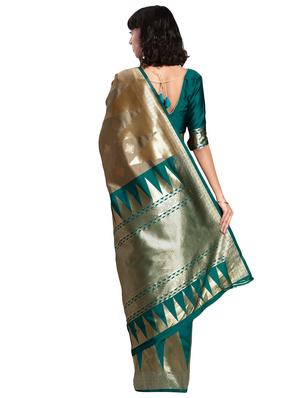 self design banarasi saree with blouse - 16817041 - Standard Image - 2