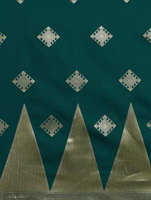 self design banarasi saree with blouse - 16817041 - Standard Image - 3