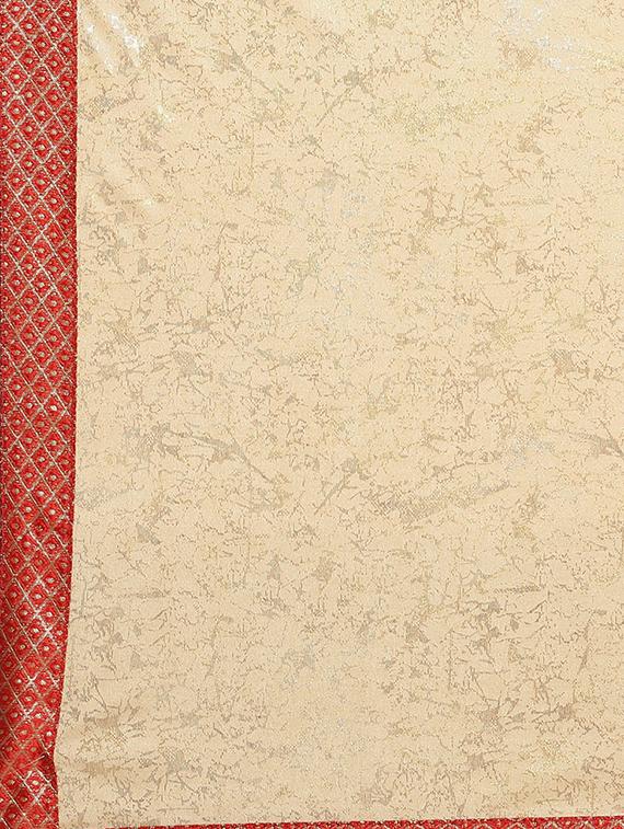 printed half & half saree with blouse - 16817044 - Zoom Image - 3