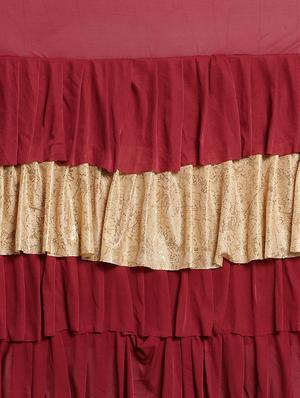solid ruffled saree with blouse - 16817045 - Standard Image - 3