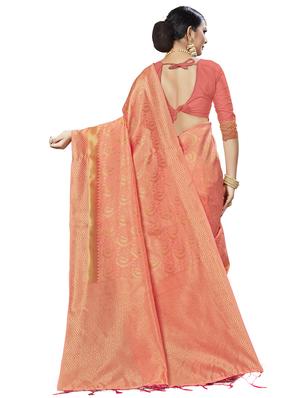 self design banarasi saree with blouse - 16817051 - Standard Image - 2