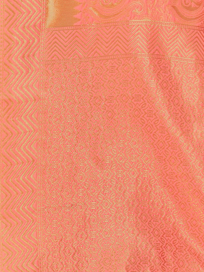 self design banarasi saree with blouse - 16817051 - Zoom Image - 4