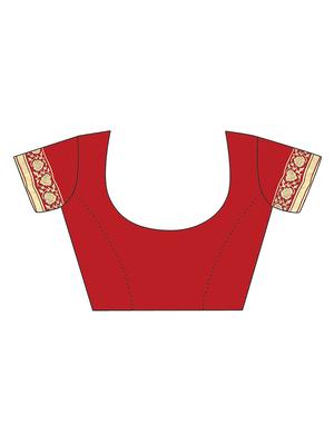 self design banarasi saree with blouse - 16817055 - Standard Image - 3