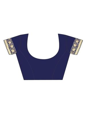 self design banarasi saree with blouse - 16817057 - Standard Image - 3