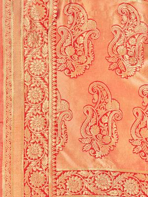 self design banarasi saree with blouse - 16817061 - Standard Image - 4