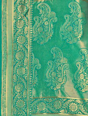 self design banarasi saree with blouse - 16817062 - Standard Image - 4