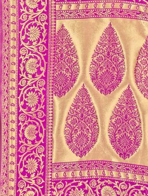 self design banarasi saree with blouse - 16817066 - Standard Image - 4
