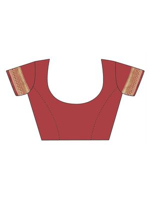self design banarasi saree with blouse - 16817067 - Standard Image - 3