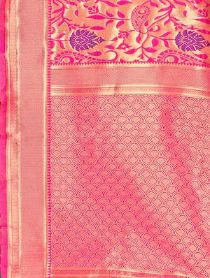 self design banarasi saree with blouse - 16817082 - Standard Image - 4