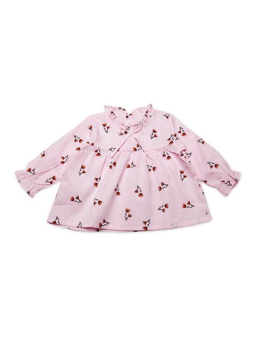 pink cotton frock - 16817122 - Standard Image - 1