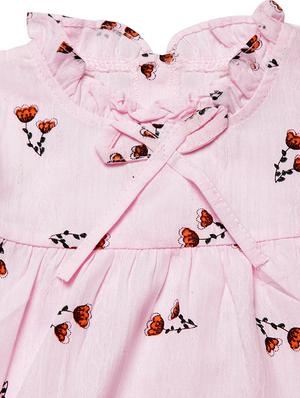 pink cotton frock - 16817122 - Standard Image - 3