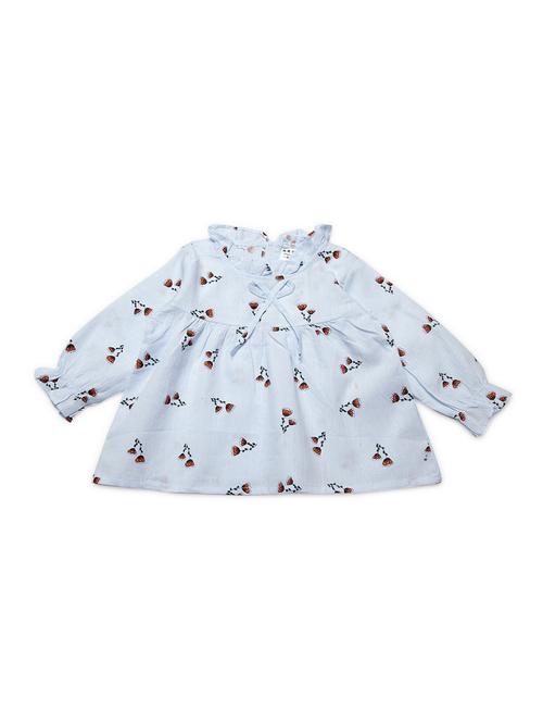 blue cotton frock - 16817124 - Standard Image - 1