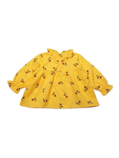 yellow cotton frock - 16817125 - Standard Image - 1