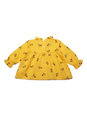yellow cotton frock - 16817125 - Standard Image - 2