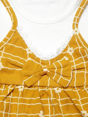 yellow cotton frock - 16817129 - Standard Image - 3