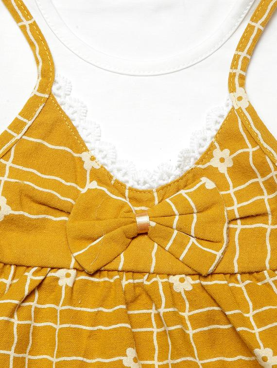 yellow cotton frock - 16817129 - Zoom Image - 3