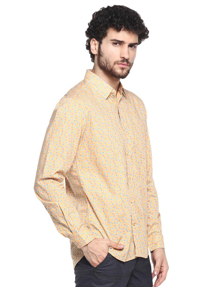 orange printed casual shirt - 16817200 - Zoom Image - 3