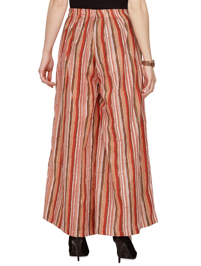 high rise striped palazzo - 16817206 - Zoom Image - 3