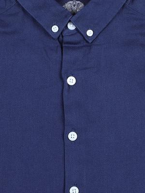 navy blue cotton shirt - 16817327 - Standard Image - 3