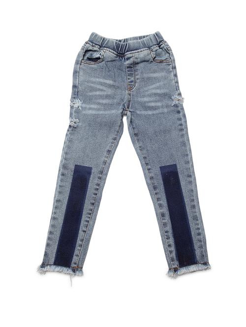 blue cotton plain jean - 16817336 - Standard Image - 1