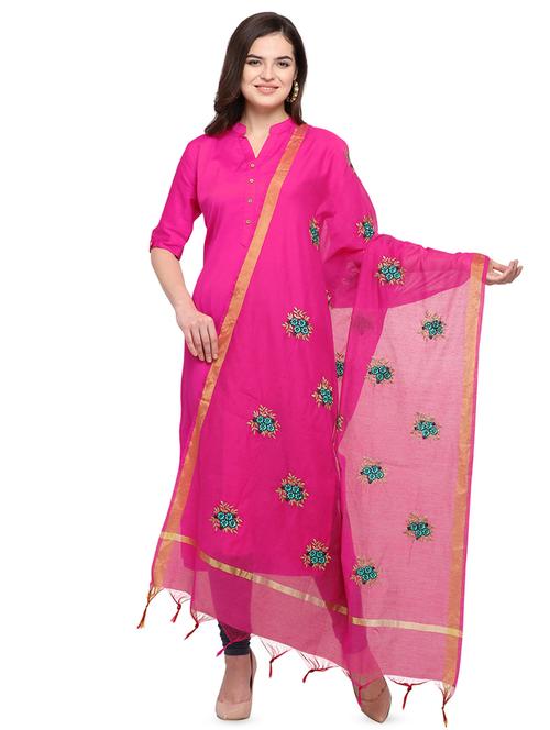 embroidered plain dupatta - 16817358 - Standard Image - 1