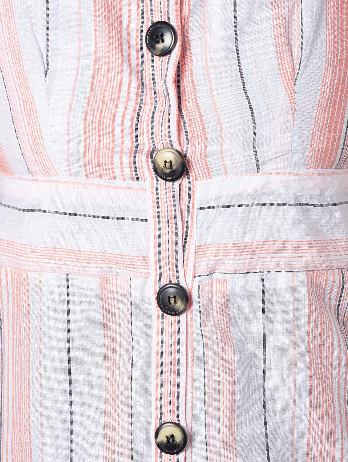 button up striped a-line dress - 16817562 - Zoom Image - 6