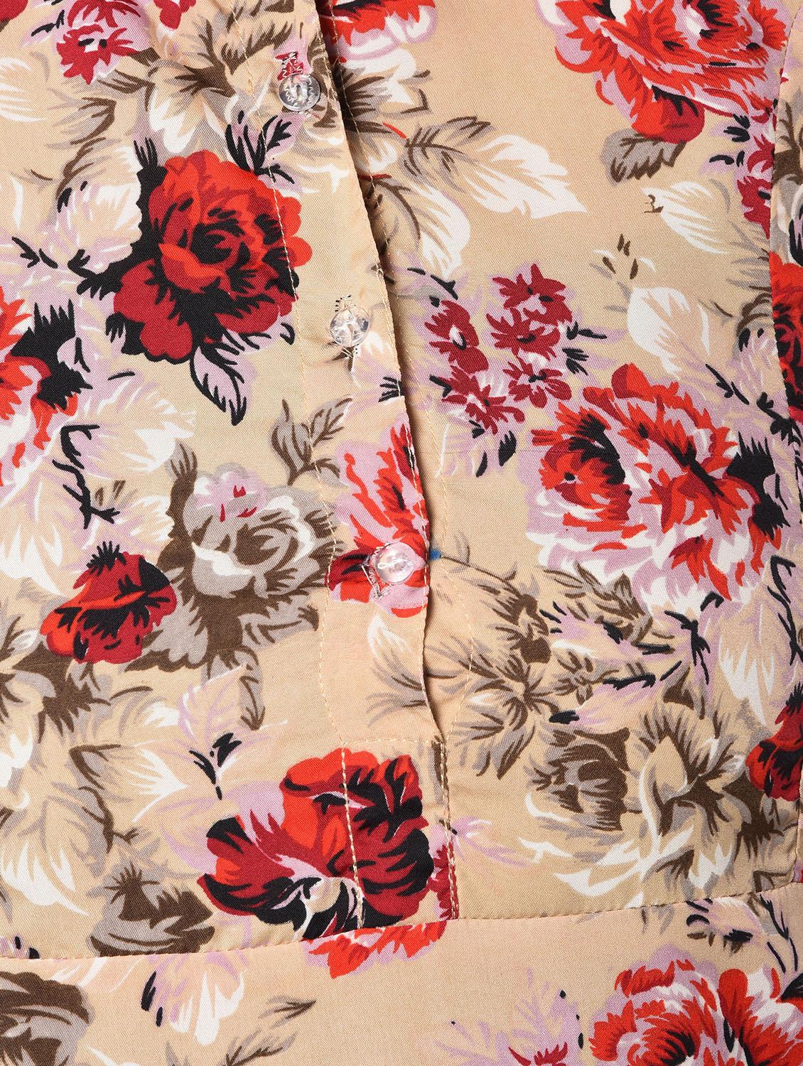 shirt collar floral a-line dress - 16817583 - Zoom Image - 6