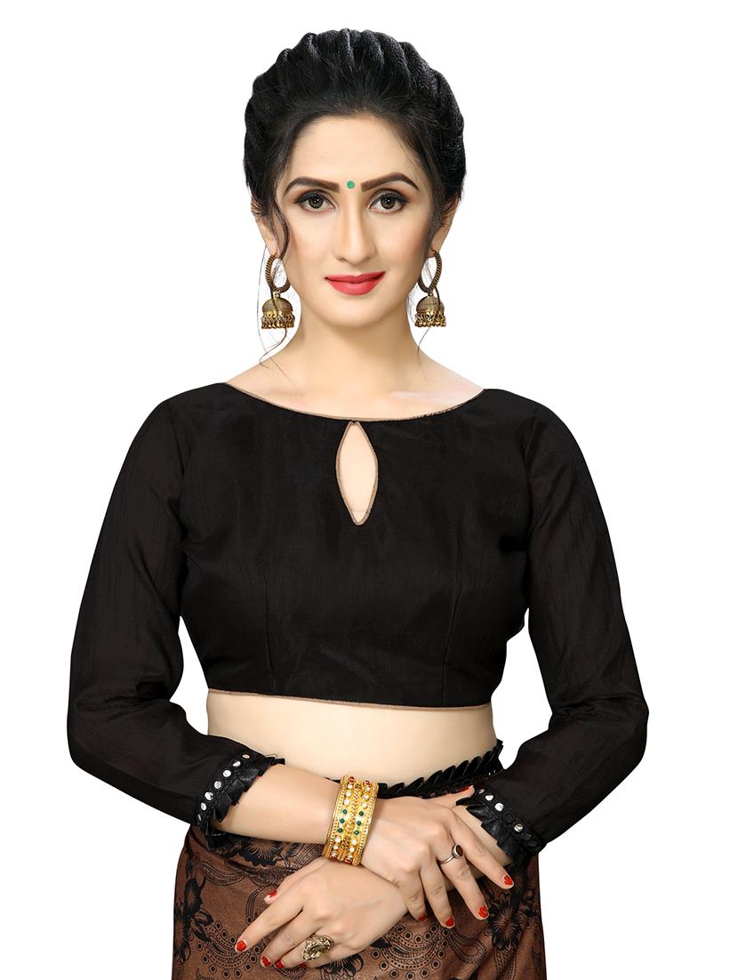 floral printed saree with blouse - 16817611 - Zoom Image - 3