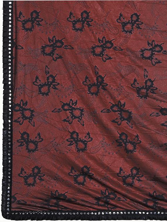 foil printed saree with blouse - 16817619 - Zoom Image - 4