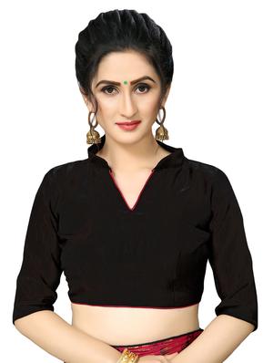 foil printed saree with blouse - 16817658 - Standard Image - 3