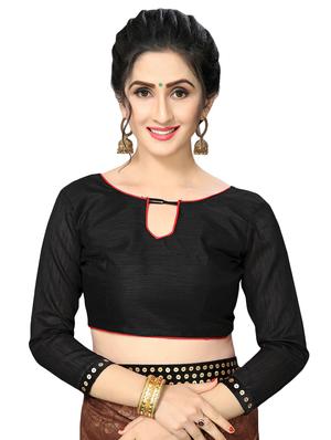 foil printed saree with blouse - 16817661 - Standard Image - 3