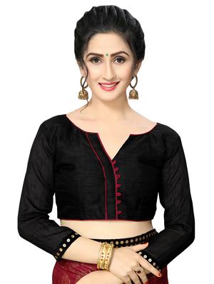 foil printed saree with blouse - 16817662 - Standard Image - 3