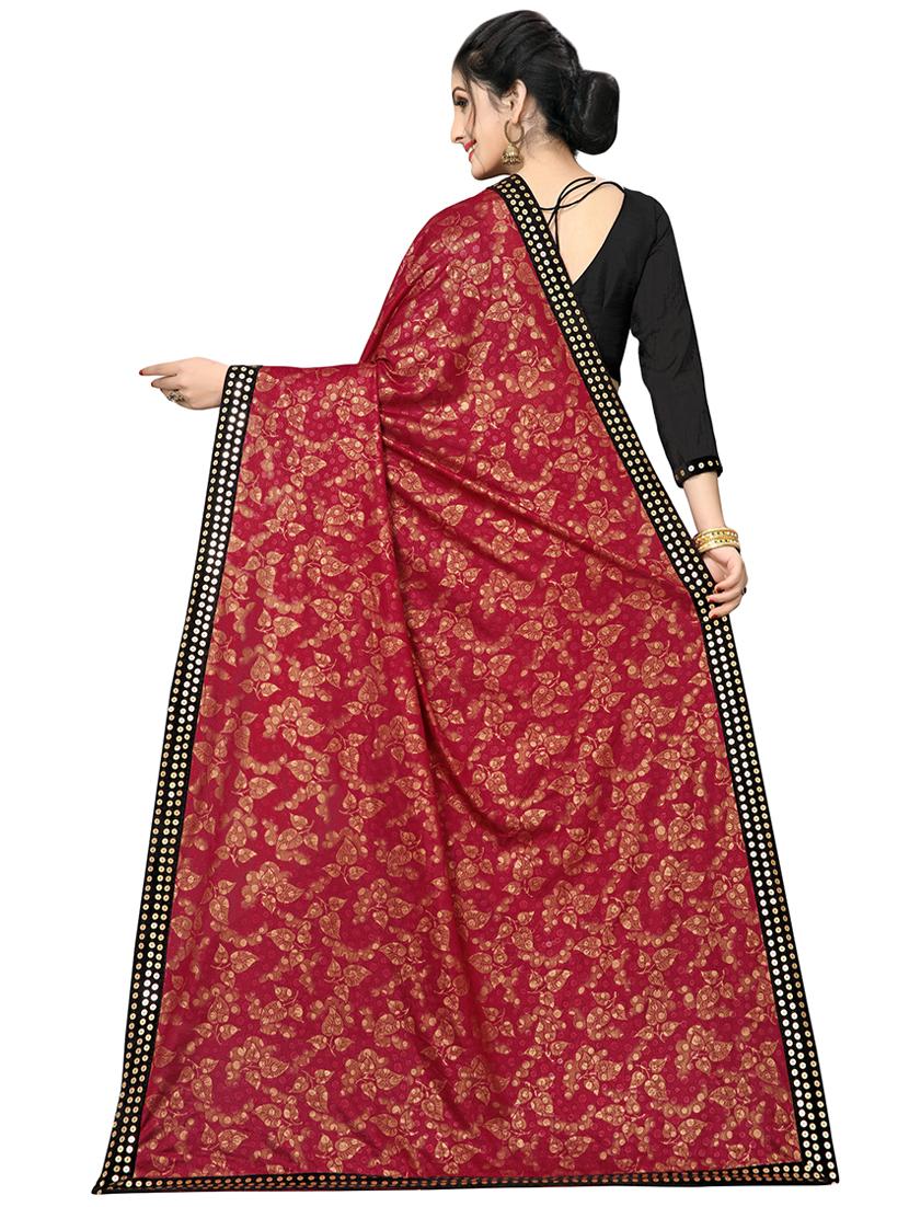 foil printed saree with blouse - 16817662 - Zoom Image - 2