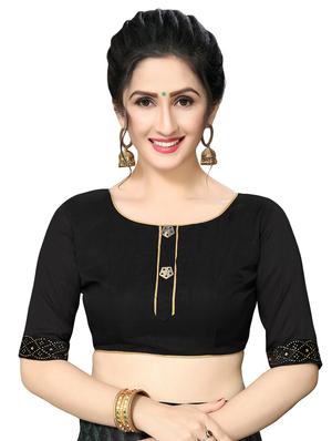 foil printed saree with blouse - 16817663 - Standard Image - 3