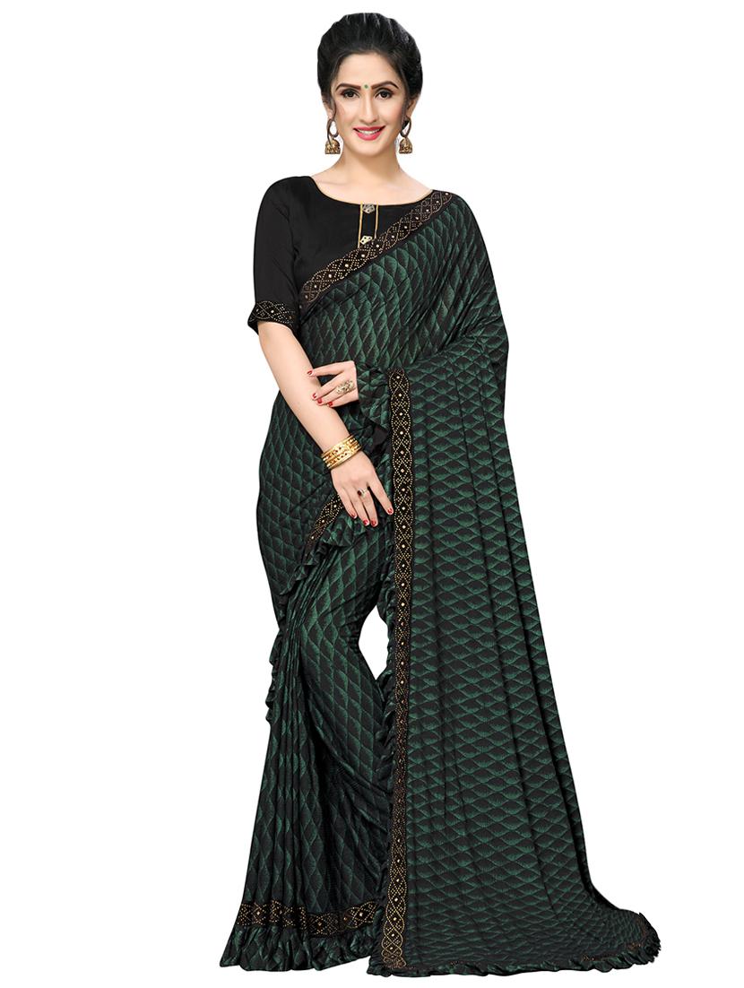 foil printed saree with blouse - 16817663 - Zoom Image - 1