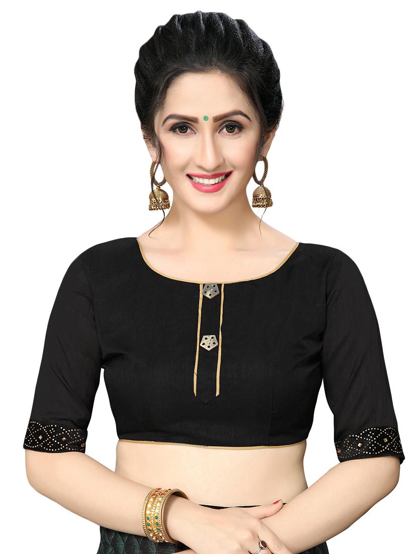 foil printed saree with blouse - 16817663 - Zoom Image - 3