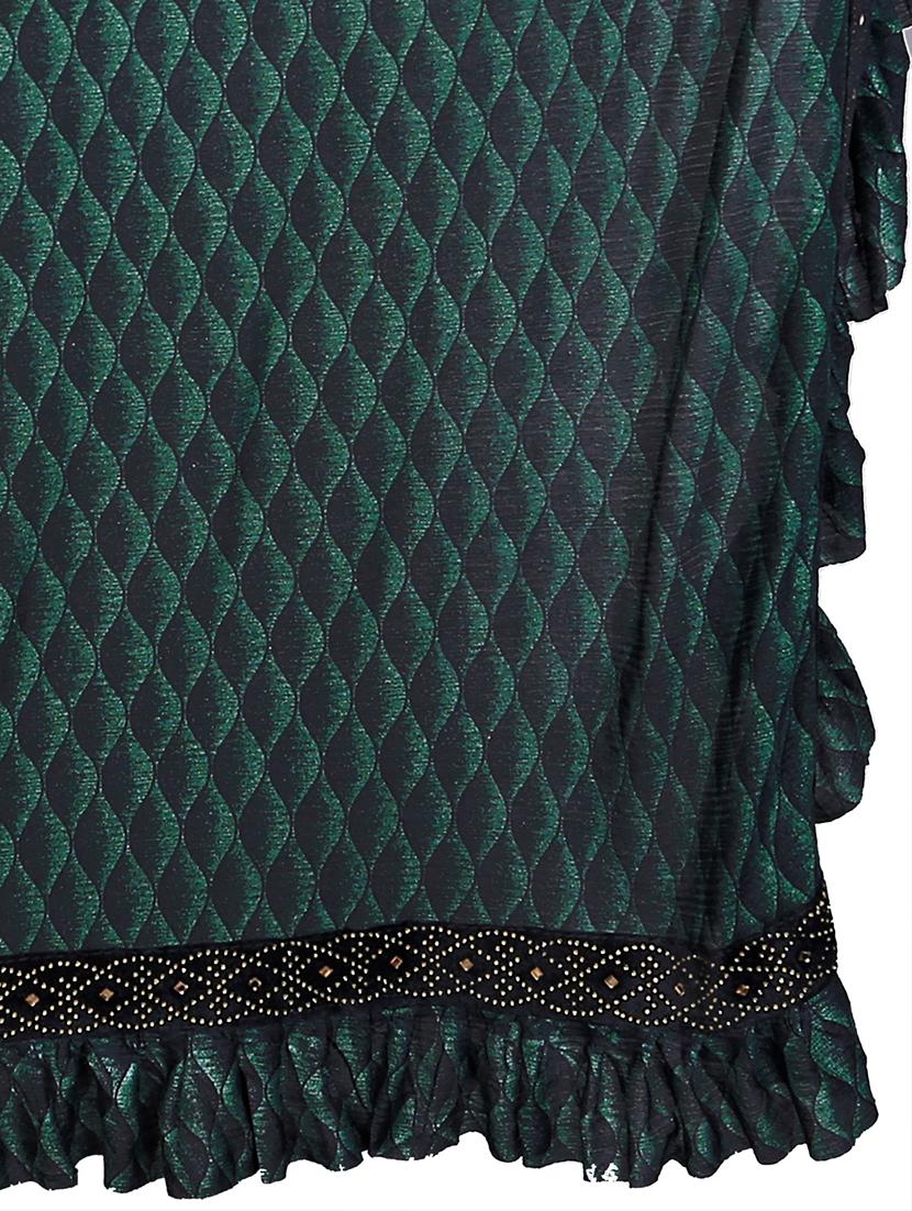 foil printed saree with blouse - 16817663 - Zoom Image - 4