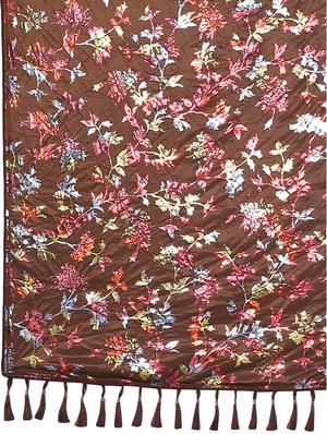 foil printed saree with blouse - 16817667 - Standard Image - 4