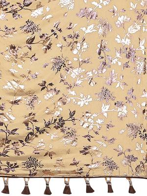 foil printed saree with blouse - 16817692 - Standard Image - 4