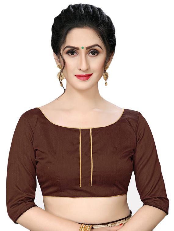 foil printed saree with blouse - 16817692 - Zoom Image - 3