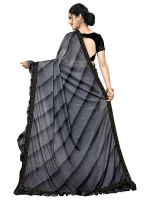 foil printed saree with blouse - 16817697 - Standard Image - 2