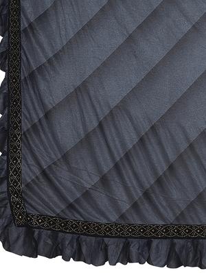 foil printed saree with blouse - 16817697 - Standard Image - 4