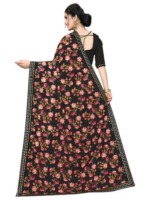 floral printed saree with blouse - 16817700 - Standard Image - 2