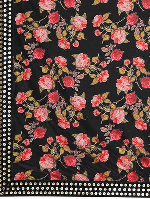 floral printed saree with blouse - 16817700 - Standard Image - 4